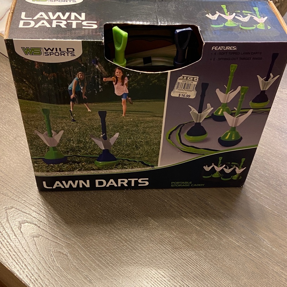 Lawn Darts Game Set - Green and Blue